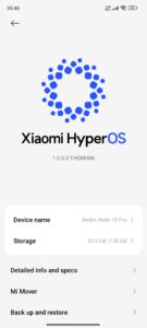 HyperOS OS1.0.2.0 Global - PORT | Redmi Note 10 Pro | Android 13 10 Screenshot 2024 02 06 17 46 26 650 com.android.settings